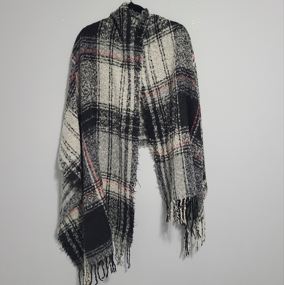 UNA TALLA plaid blanket scarf